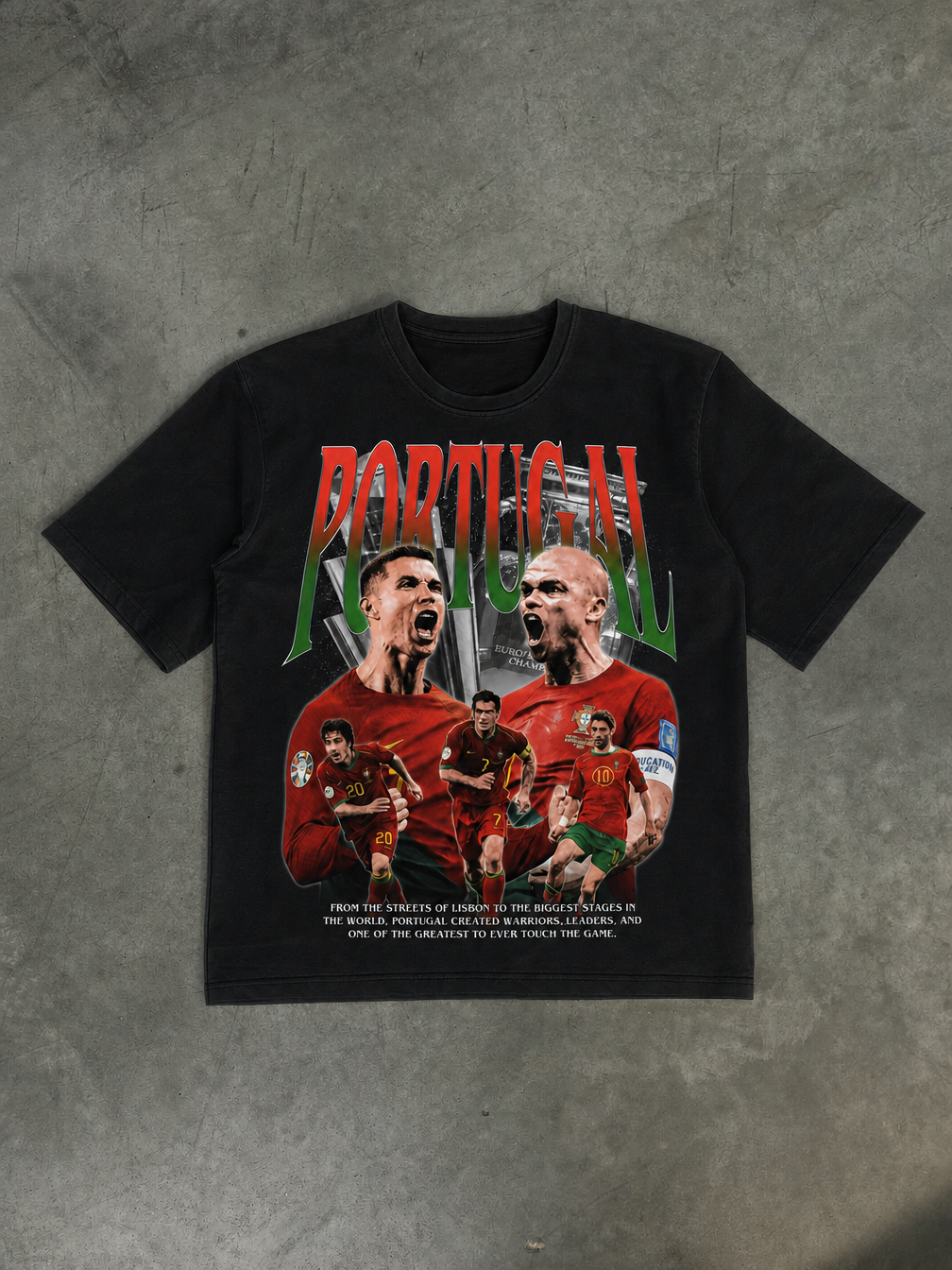 T-Shirt - Portugal Football Legends Graphic Tee
